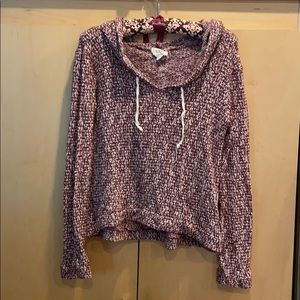 Knit sweatshirt red and white